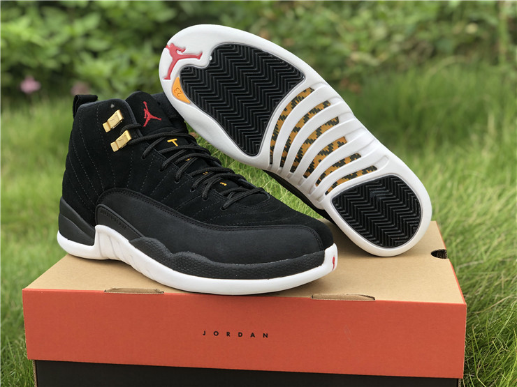 New Air jordan 12 reverse taxi black white shoes - Click Image to Close