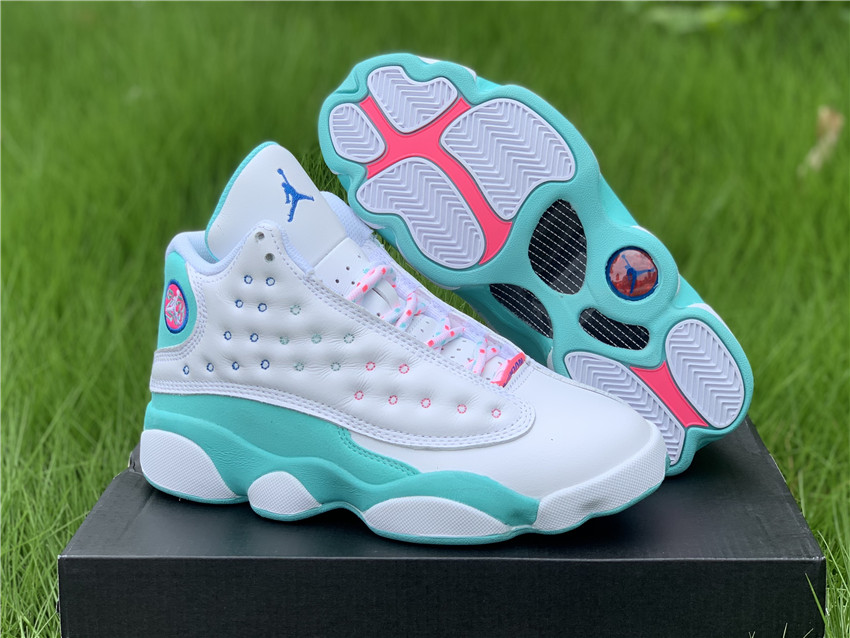 New Air jordan 13 gs aurora green for girls shoes - Click Image to Close