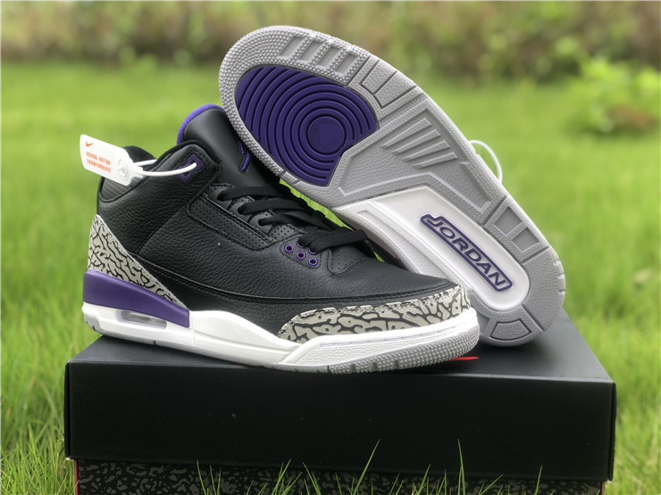 New Air jordan 3 court purple mens basketball shoes