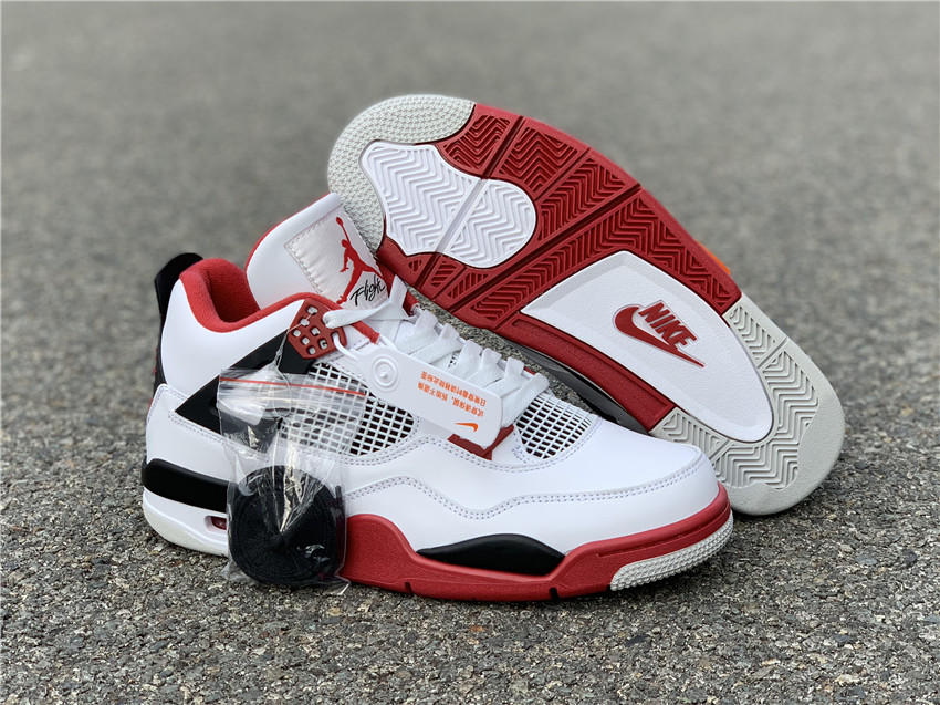 New Air jordan 4 retro fire red shoes