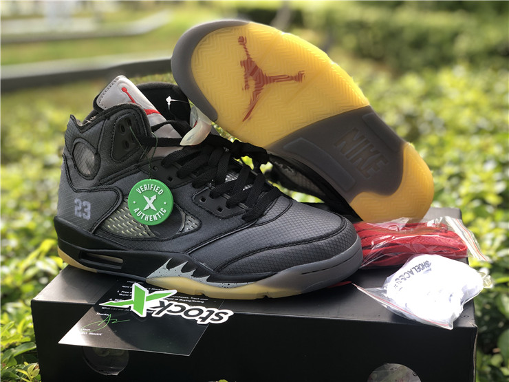 New Air jordan 5 black muslin fire red shoes - Click Image to Close