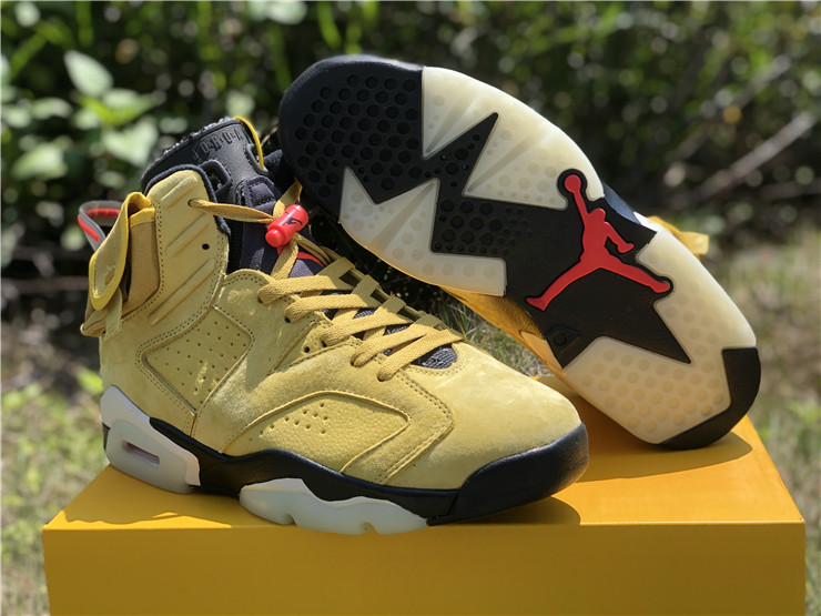 New Air jordan 6 yellow shoes