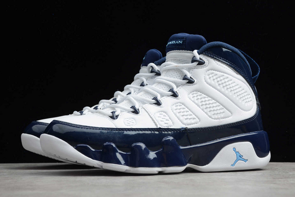 New Air jordan 9 unc white university blue midnight navy shoes - Click Image to Close