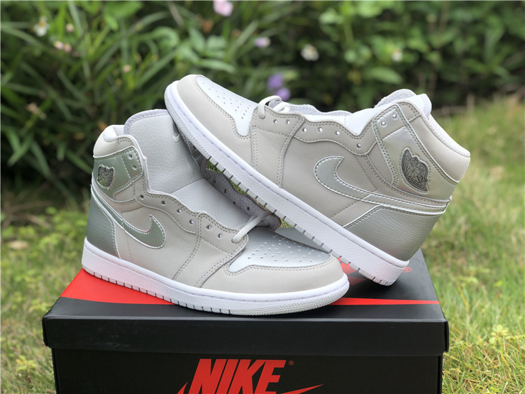 latest New Air jordan 1 japan grey white metallic silver shoes