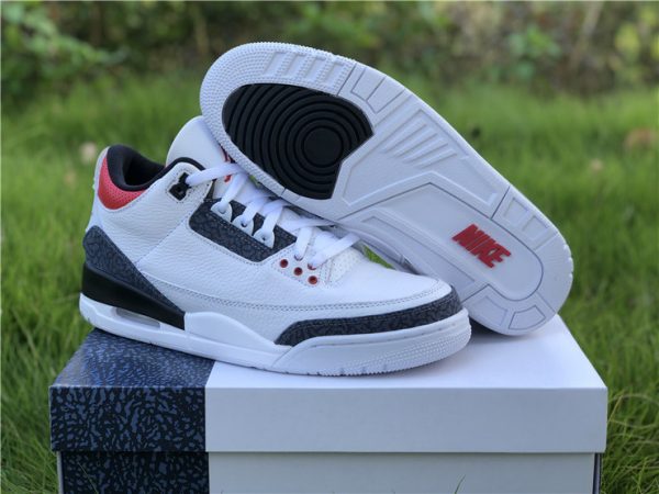 mens New Air jordan 3 se denim fire red shoes