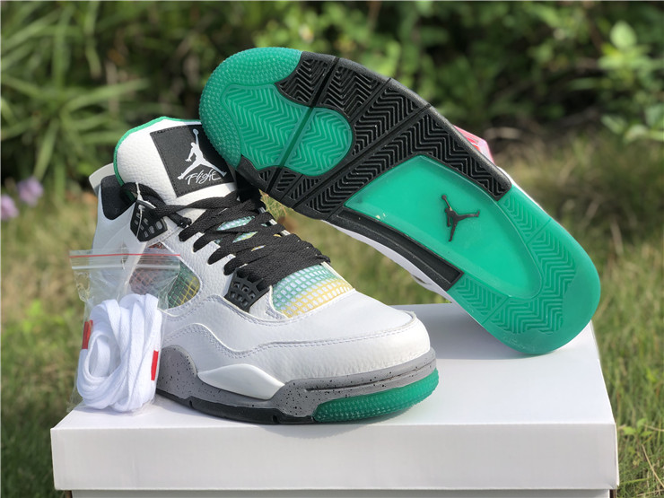 mens New Air jordan 4 retro rasta lucid green shoes - Click Image to Close