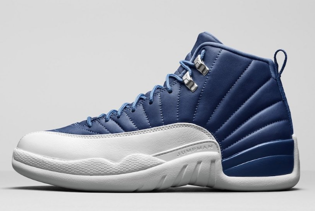 New Air jordan 12 indigo stone blue legend blue obsidian shoes - Click Image to Close