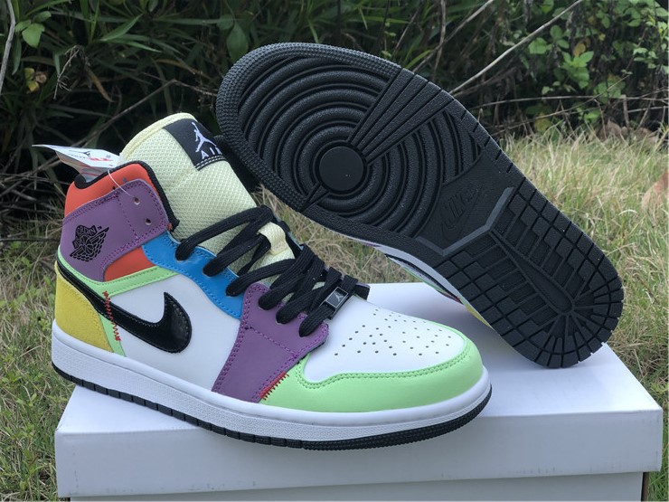 style New Air jordan 1 mid se lightbulb multicolor shoes - Click Image to Close