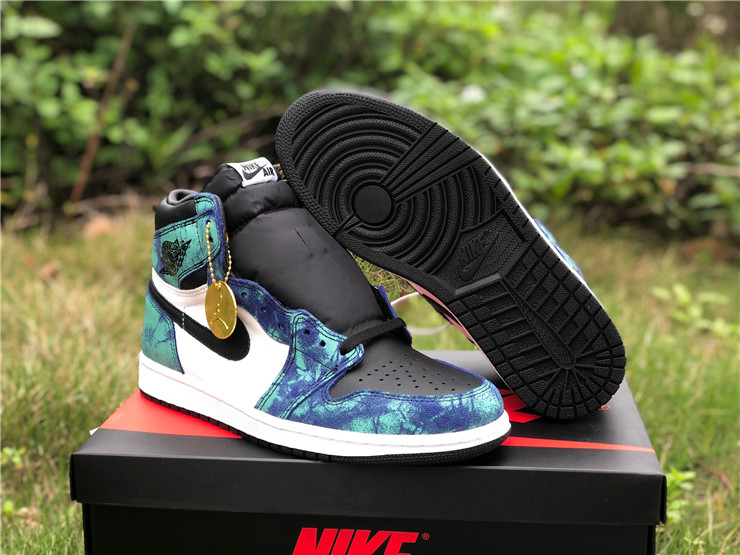 newest New Air jordan 1 high og tie dye shoes - Click Image to Close