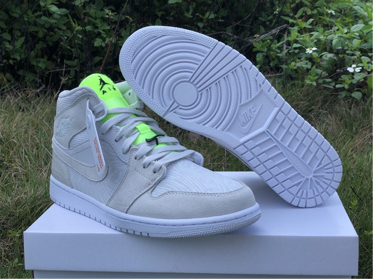 nike New Air jordan 1 mid vast grey ghost green shoes