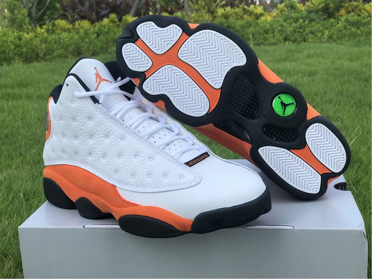 mens New Air jordan 13 starfish white black shoes