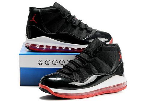 Light Air Cushion Jordan 11 Black White Red Shoes - Click Image to Close