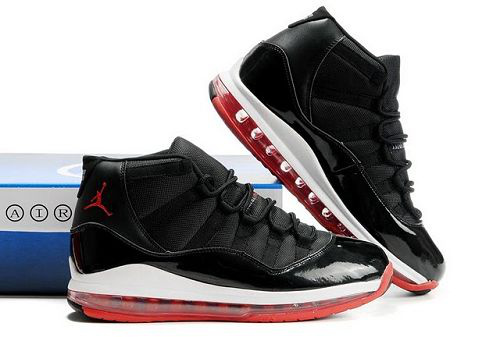 Light Air Cushion Jordan 11 Black White Red Shoes - Click Image to Close