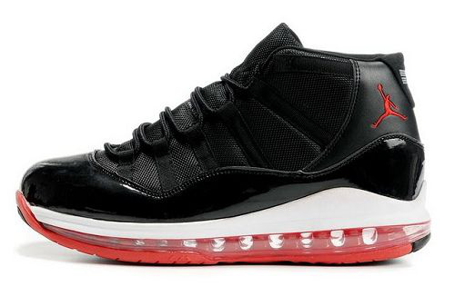 Light Air Cushion Jordan 11 Black White Red Shoes - Click Image to Close