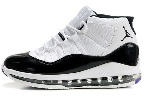 Light Air Cushion Jordan 11 White Black Shoes - Click Image to Close