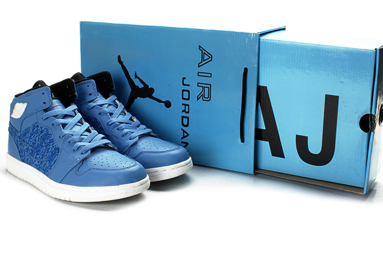 2012 Air Jordan 1 Retro Classic Anniversary Blue - Click Image to Close