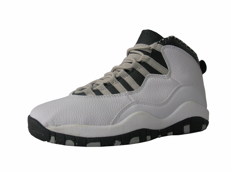 Air Jordan 10 White Grey Black Shoes