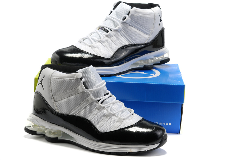 Comfortable Air Jordan 11 Comfortable Air Cushion White Black - Click Image to Close