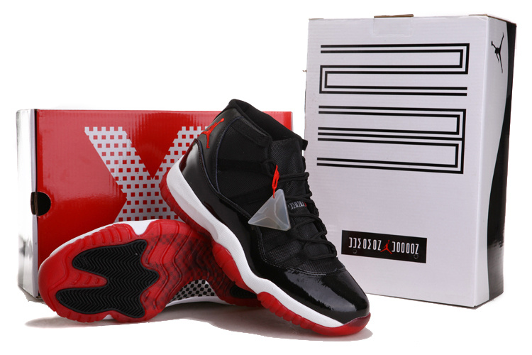 2012 Air Jordan 11 Chalcedony Black White Red Shoes