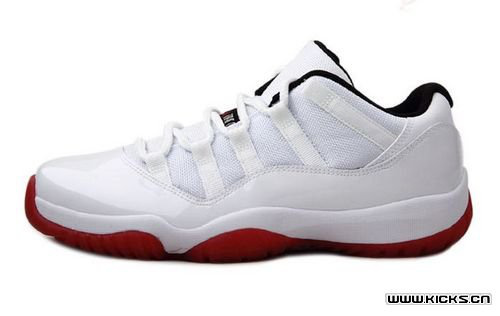 2012 Air Jordan 11 Low White Red Shoes - Click Image to Close