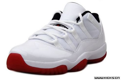 2012 Air Jordan 11 Low White Red Shoes - Click Image to Close