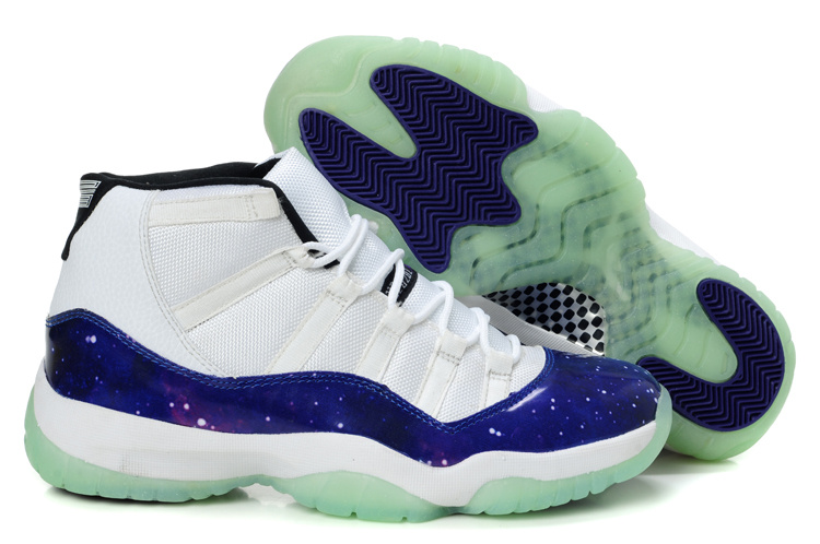 2012 Air Jordan 11 Lunar Legend Edition White Blue Shoes - Click Image to Close