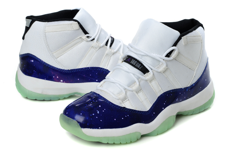 2012 Air Jordan 11 Lunar Legend Edition White Blue Shoes - Click Image to Close