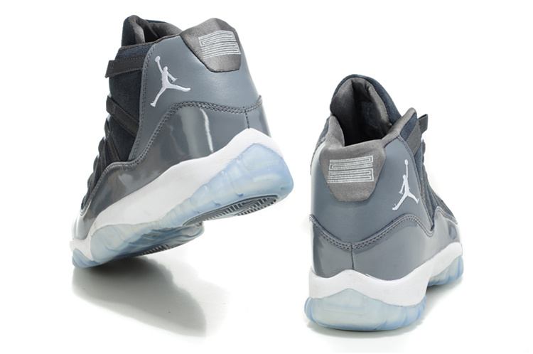Special Air Jordan 11 Suede Grey White Shoes - Click Image to Close