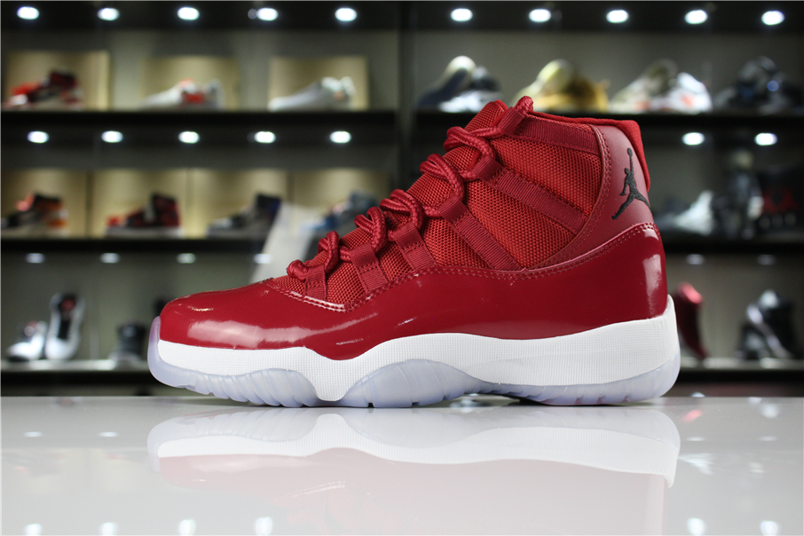 Air Jordan 11 Win Like 96 Gym Red Black White - Click Image to Close