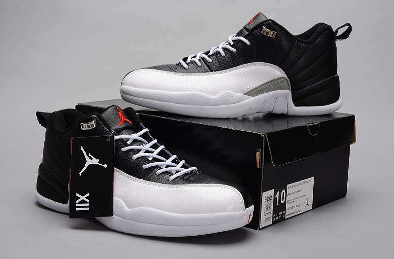 Air Jordan 12 Low 30th Black White Shoes