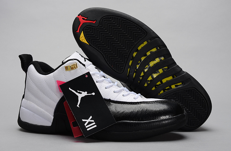 Air Jordan 12 Low 30th White Black Shoes - Click Image to Close