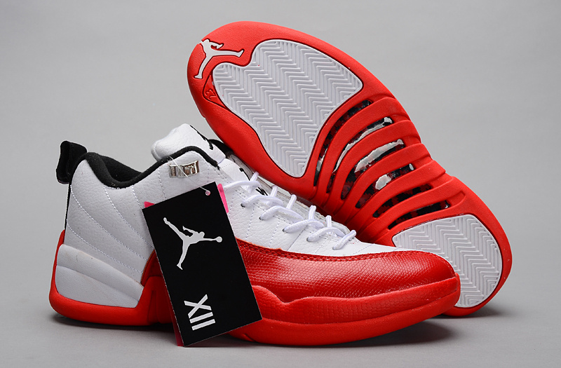 Air Jordan 12 Low 30th White Red Shoes