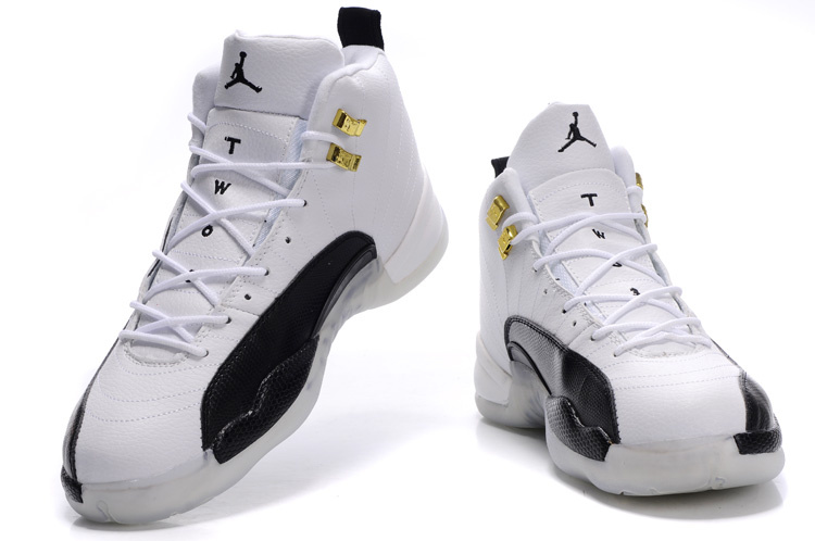 2012 Air Jordan 12 Transparent Sole White Black