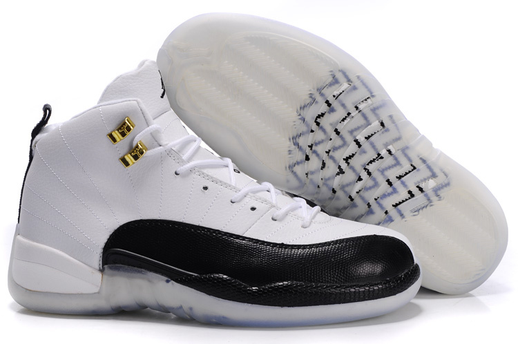 2012 Air Jordan 12 Transparent Sole White Black