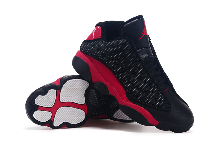 2015 Air Jordan 13 Low 30th Black True Red Shoes - Click Image to Close