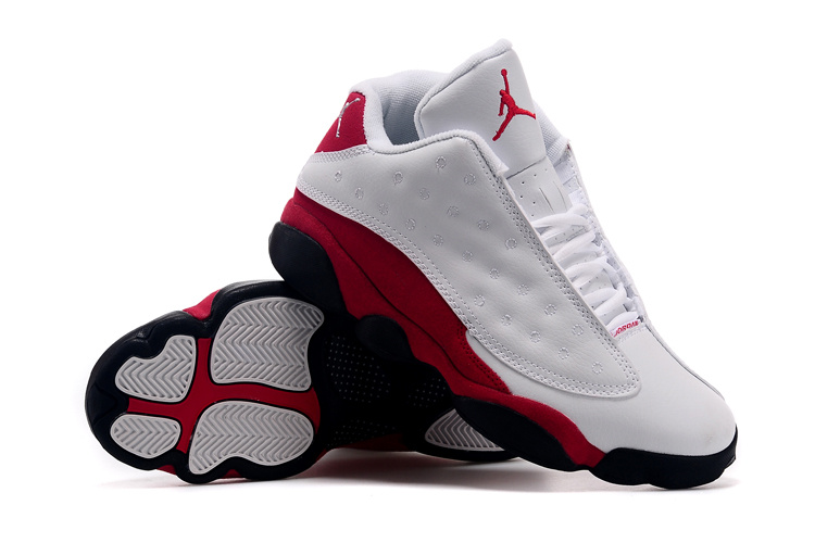 2015 Air Jordan 13 Low 30th White Red Black Shoes