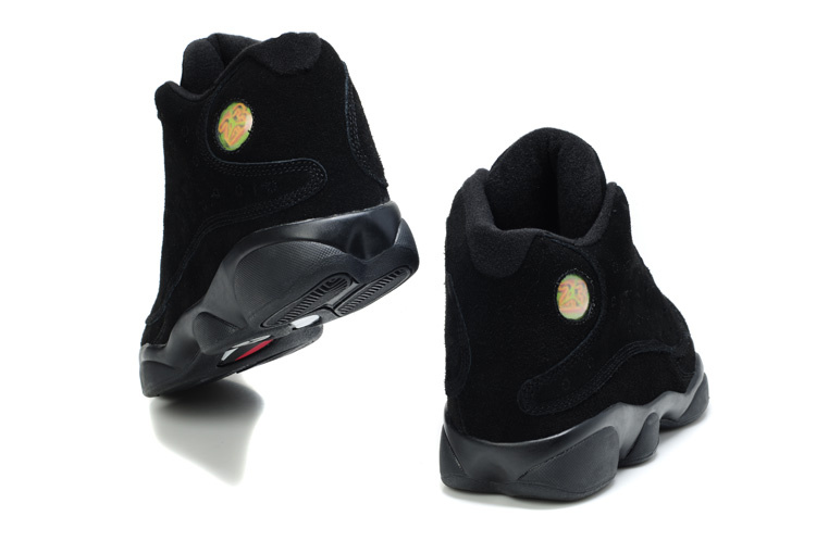 Comfortable Air Jordan 13 Suede All Black Shoes