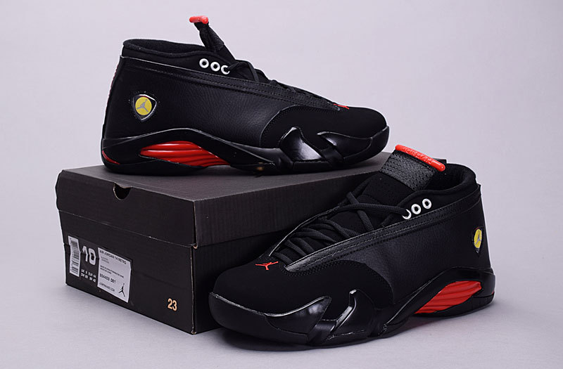 New Arrival Jordan 14 Retro Low 30th Black Red Shoes - Click Image to Close