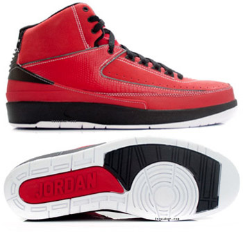 Cheap Authentic Air Jordan Retro 2 Red Black Chrome