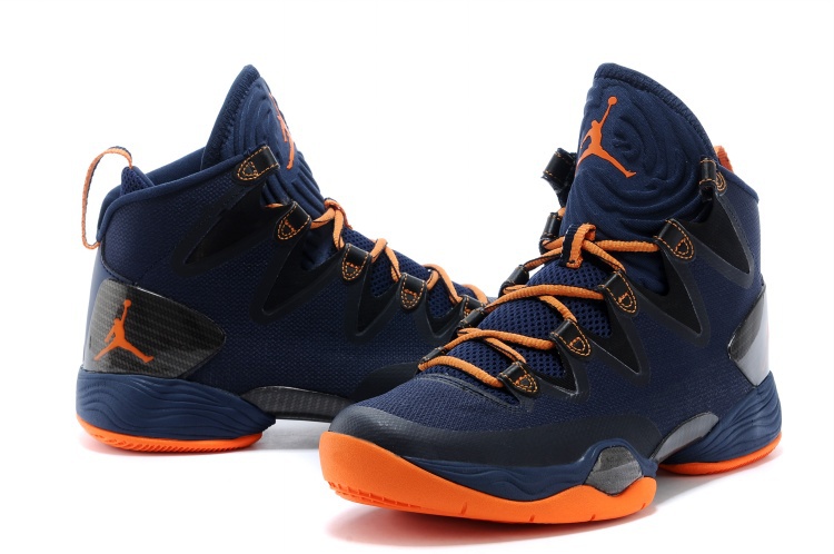 Air Jordan 28 SE Dark Blue Orange Shoes