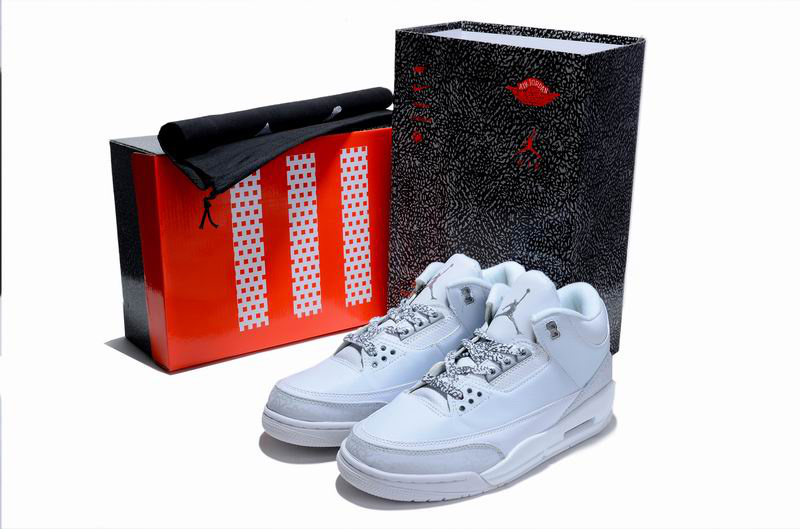 New Air Jordan 3 Hardcover Box All White - Click Image to Close