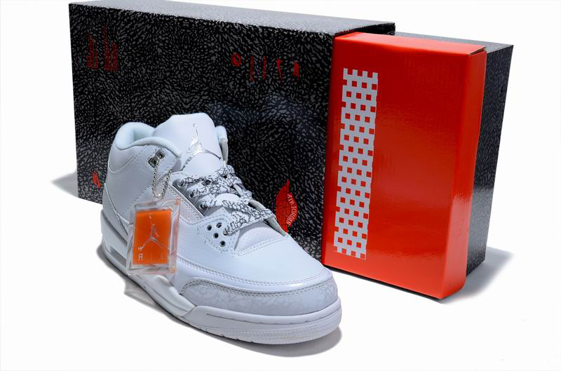 New Air Jordan 3 Hardcover Box All White - Click Image to Close