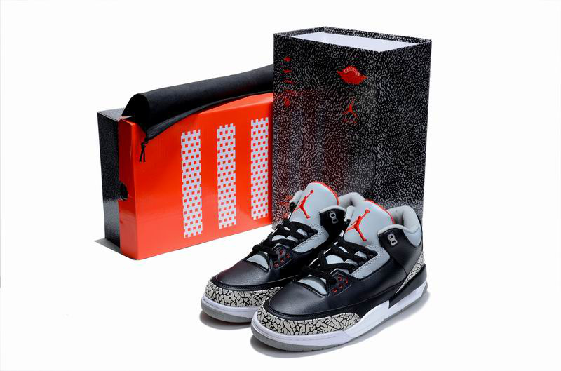 New Air Jordan 3 Hardcover Box Black Cement White