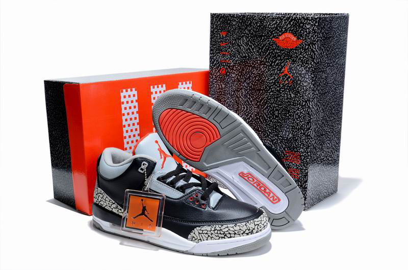 New Air Jordan 3 Hardcover Box Black Cement White