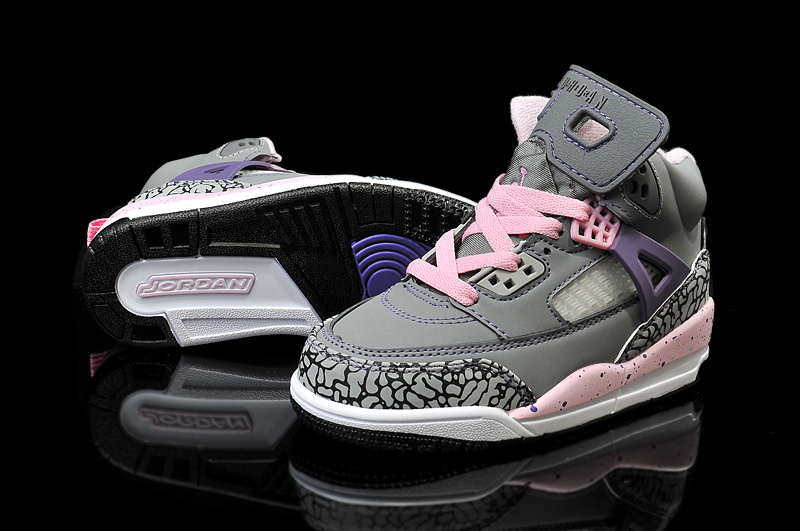 2015 Jordan 3.5 Spizike Grey Pink Purple Kids - Click Image to Close