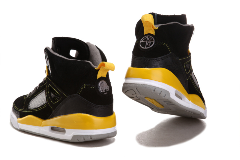 Air Jordan 3.5 Suede Black White Yellow Shoes - Click Image to Close