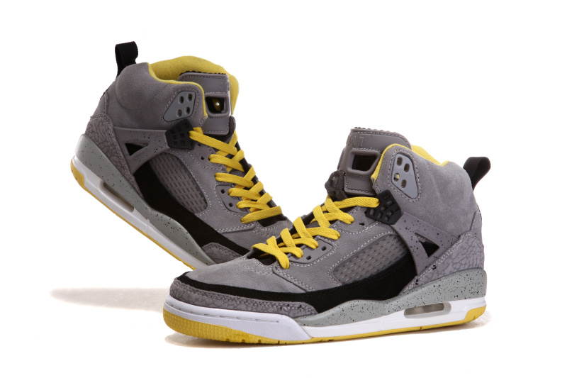 Air Jordan 3.5 Suede Grey Black White Yellow Shoes - Click Image to Close