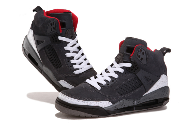 Air Jordan 3.5 Suede Grey White Black Red Shoes - Click Image to Close