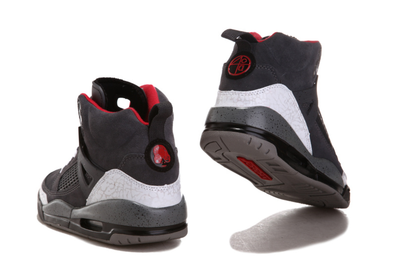 Air Jordan 3.5 Suede Grey White Black Red Shoes - Click Image to Close