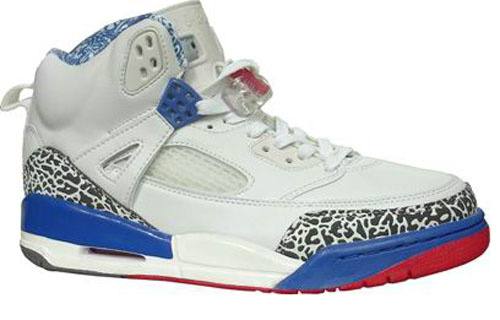 Real Air Jordan Shoes 3.5 White Blue Red